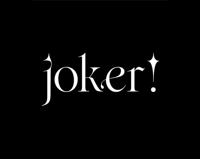 Joker Wordmark, minimal, monochrome, monochrome