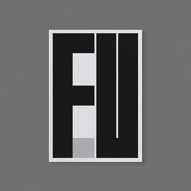 Geometric Letterform Identity, minimal, swiss, monochrome