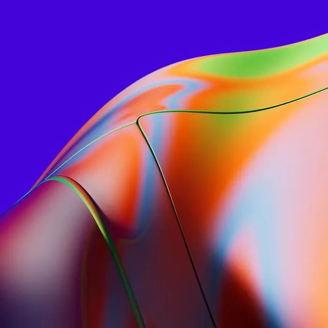 Iridescent Fluid Gradient, gradient-heavy, 3d-render, vibrant