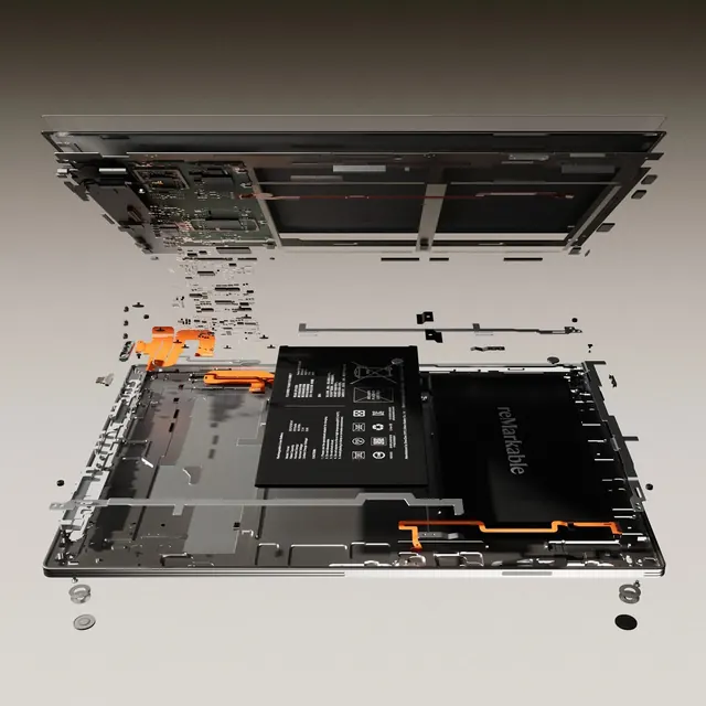 Internal Hardware Component Mockup, technical, minimal, dark