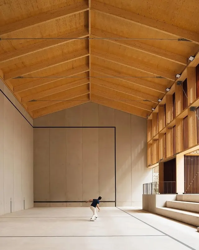Modern Timber Architecture Interior, minimal, photographic, warm