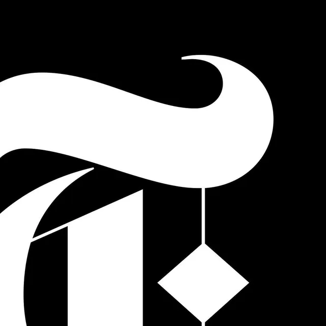 Abstract Calligraphic Graphic, minimal, monochrome, high-contrast