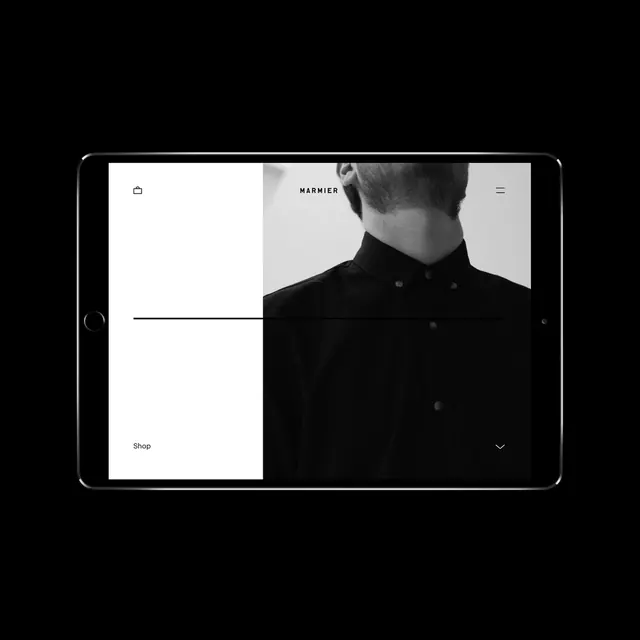Minimalist Portrait UI Mockup, minimal, monochrome, monochrome