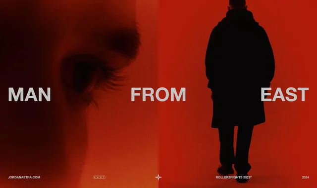 Man From East Poster Design, minimal, editorial, vibrant