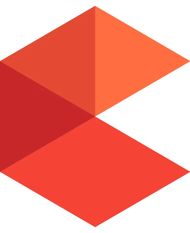Geometric Red Abstract Logo, minimal, geometric, vibrant