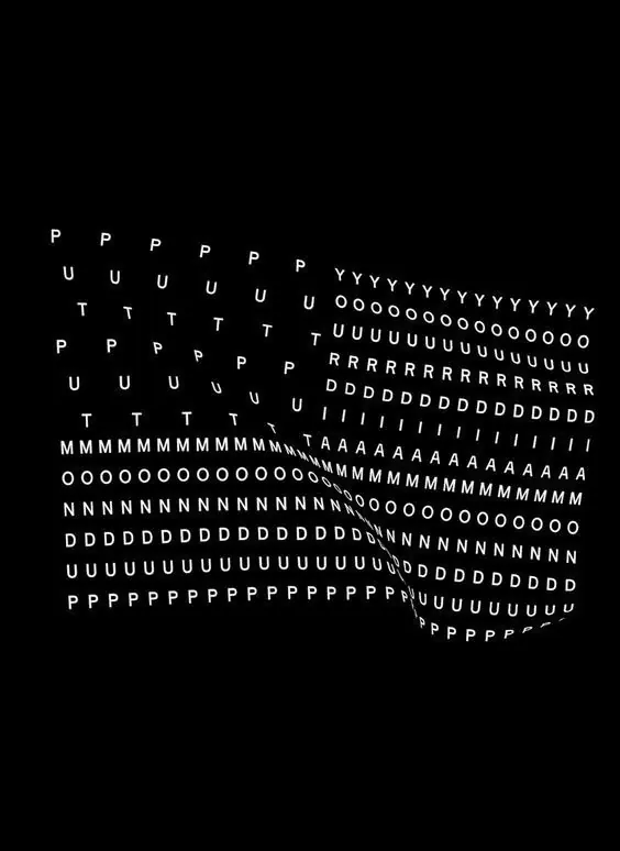 Monochrome Typographic Pattern, minimal, brutalist, monochrome