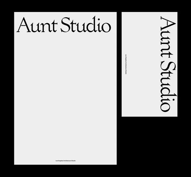 Aunt Studio Wordmark and Layout, minimal, swiss, monochrome