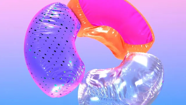 Abstract 3D Fluid Shapes, glassmorphism, gradient-heavy, vibrant