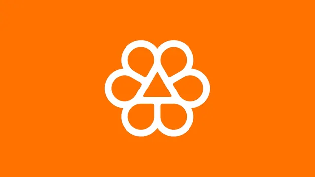 Geometric Flower Logo, minimal, geometric, vibrant