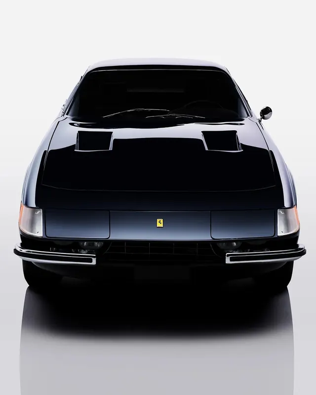 Front View of a Luxury Sports Car, luxury, photographic, dark