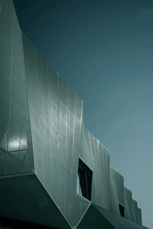 Geometric Architectural Facade, minimal, geometric, cool