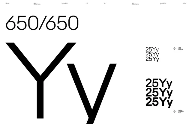 650/650 Typography Study, minimal, swiss, high-contrast