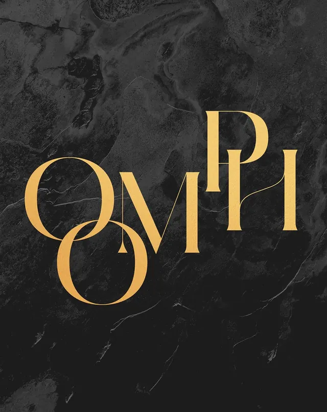 OMPHI Wordmark Design, minimal, luxury, dark
