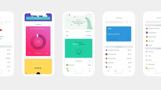 Mobile App UI Design Concepts, minimal, corporate-clean, vibrant