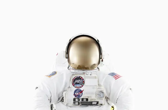 Astronaut Suit Illustration, flat, technical, light