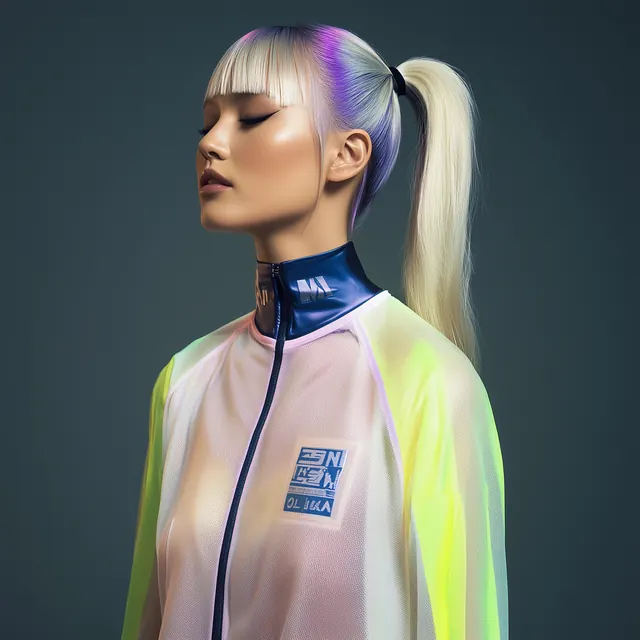 Cyberpunk Aesthetic 3D Character Render, y2k, gradient-heavy, vibrant
