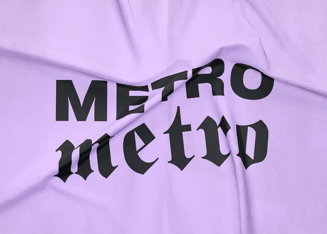 Metro Metro Wordmark Mockup, minimal, brutalist, muted