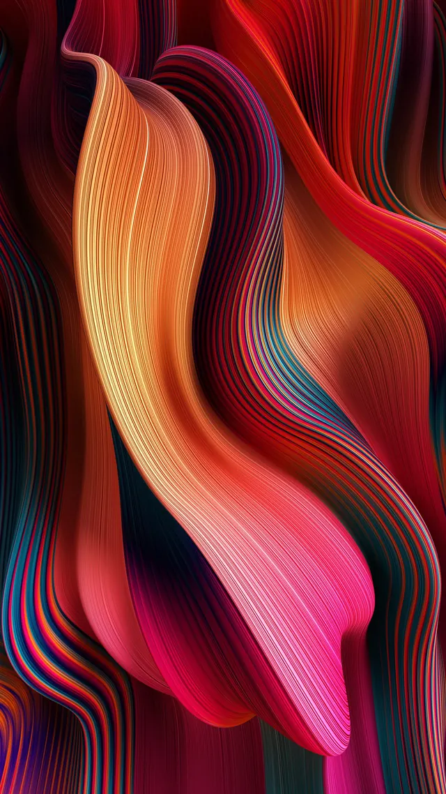 Abstract Fluid Gradient Wave, gradient-heavy, organic, vibrant