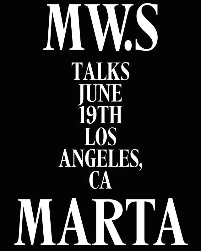 MWS Talks Event Poster, minimal, swiss, high-contrast