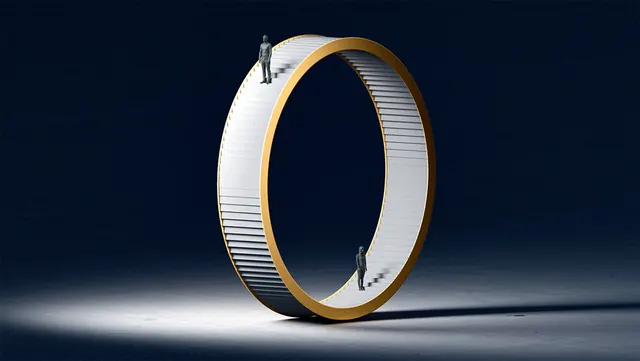 3D Circular Abstract Graphic, minimal, luxury, dark