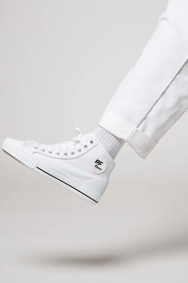 White Sneaker Mockup, minimal, photographic, monochrome