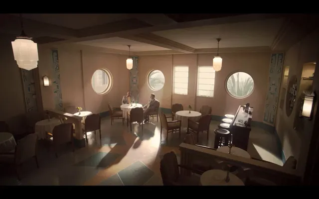 Interior Restaurant Mockup, luxury, 3d-render, dark