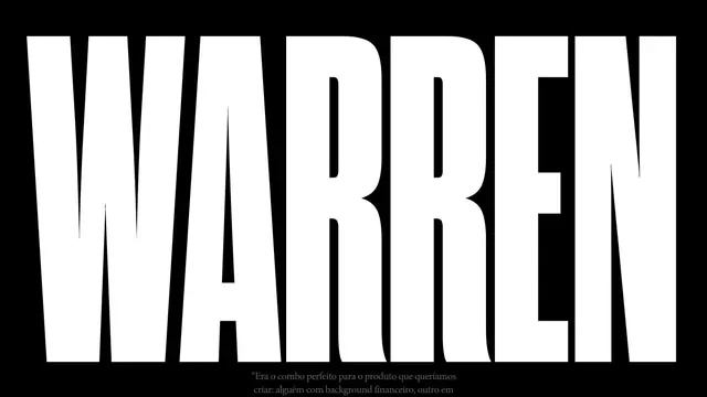 Warren Wordmark, minimal, swiss, high-contrast