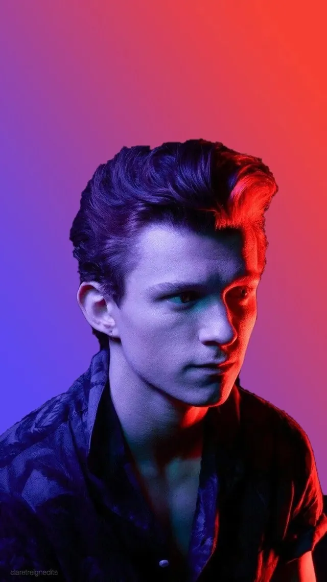 Portrait with Neon Gradient Lighting, photographic, gradient-heavy, vibrant
