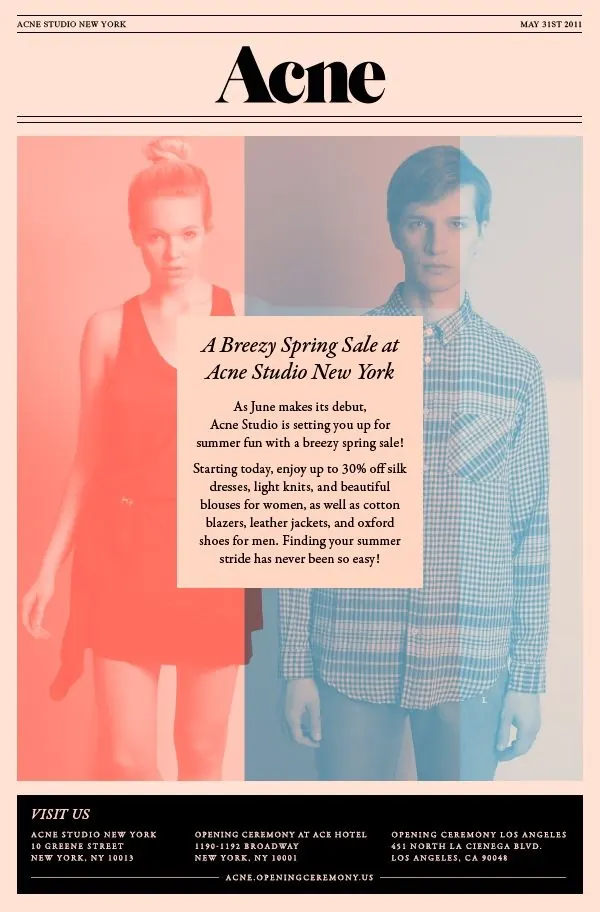 Acne Studios Editorial Spread, minimal, editorial, high-contrast