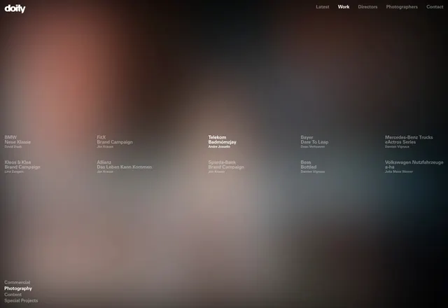 Daily.com Website Interface, minimal, dark-mode, dark