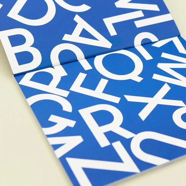 Blue and White Typographic Pattern, minimal, swiss, vibrant