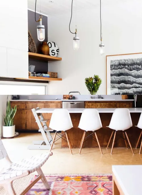 Modern Kitchen Interior Mockup, minimal, photographic, light