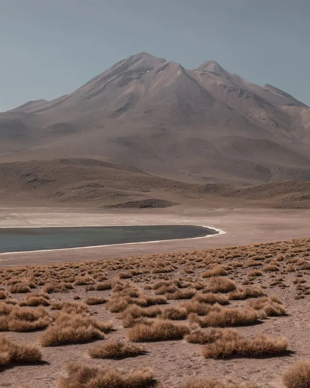 High-Altitude Salt Flat Landscape, photographic, organic, earthy