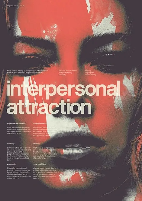 Interpersonal Attraction Editorial Design, brutalist, maximalist, high-contrast