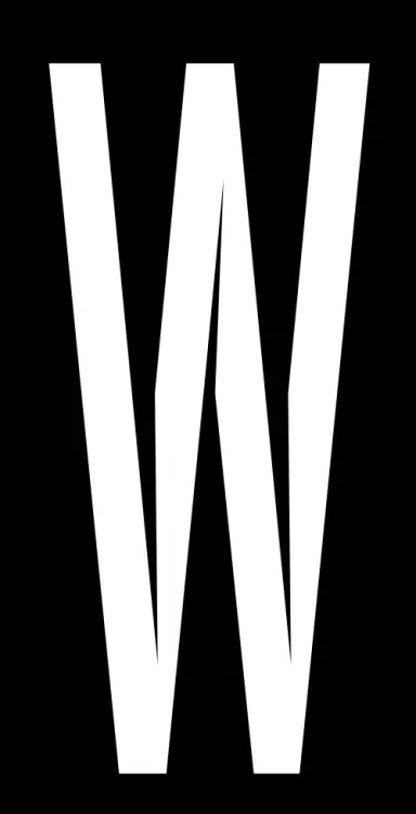 Letter W Wordmark, minimal, swiss, high-contrast