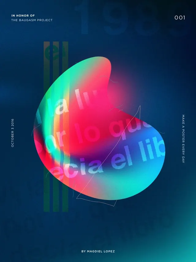 Abstract Gradient Typography Poster, gradient-heavy, abstract, vibrant