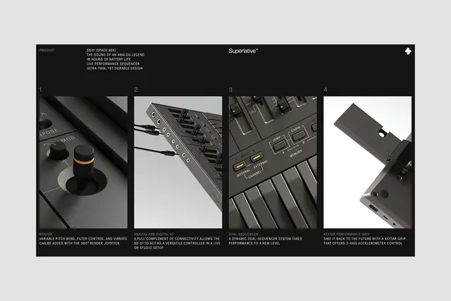 Technical UI and Hardware Mockup Showcase, minimal, technical, dark