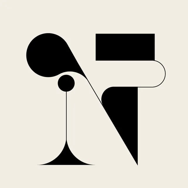 Abstract Geometric Logo, minimal, geometric, monochrome