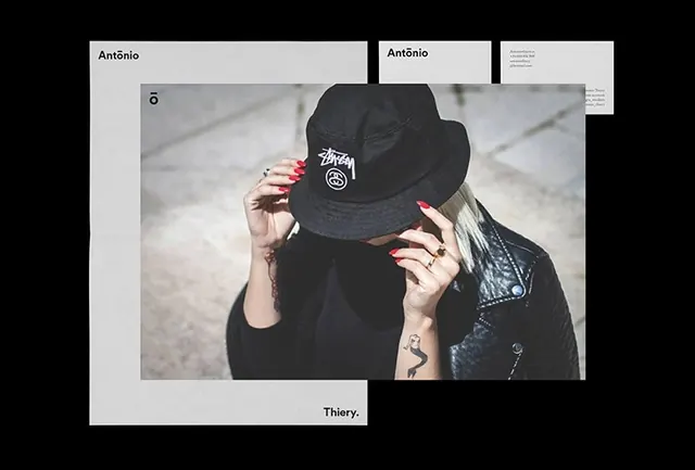 Streetwear Brand Identity Mockup, minimal, swiss, monochrome