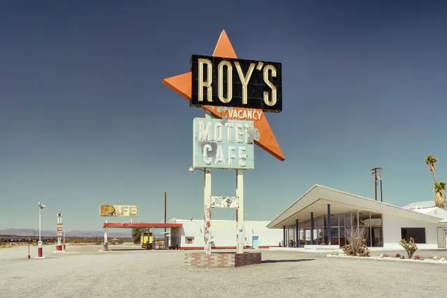 Roy's Diner Retro Signage, retro, photographic, vibrant