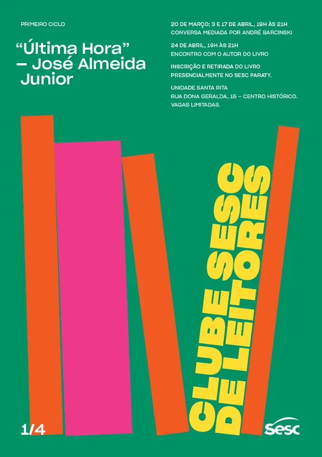 Última Hora - José Almeida Junior Poster, swiss, brutalist, vibrant