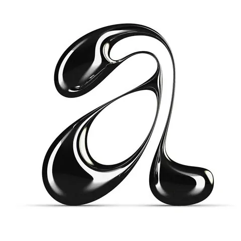 Abstract Fluid Ribbon Logo, minimal, luxury, monochrome