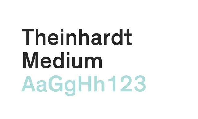 Theinhardt Medium Type Specimen, minimal, swiss, light