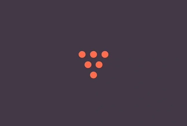 Geometric Dot Logo, minimal, geometric, dark