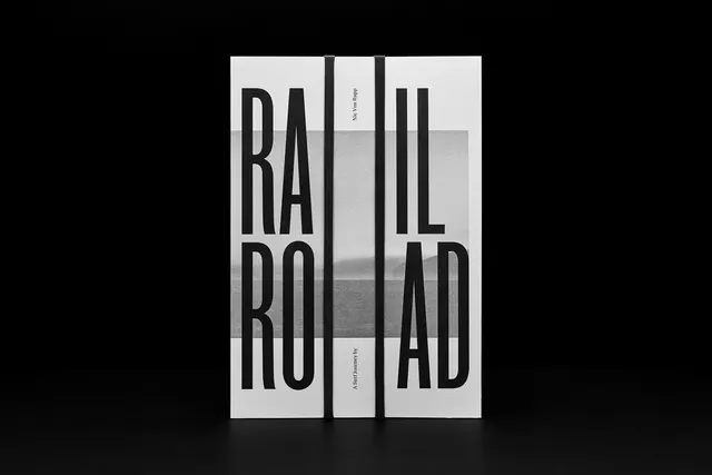 Railroad Wordmark Design, minimal, swiss, monochrome