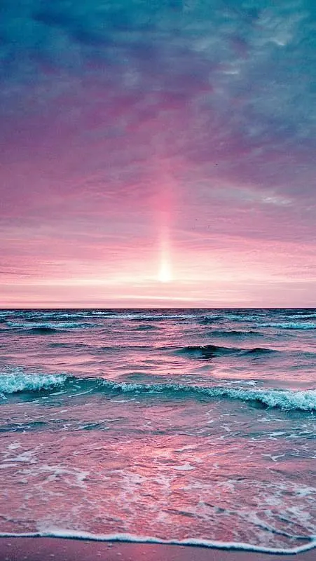 Sunrise over Ocean Waves, photographic, organic, vibrant