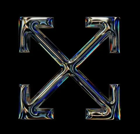 3D Metallic X Logo, luxury, 3d-render, dark