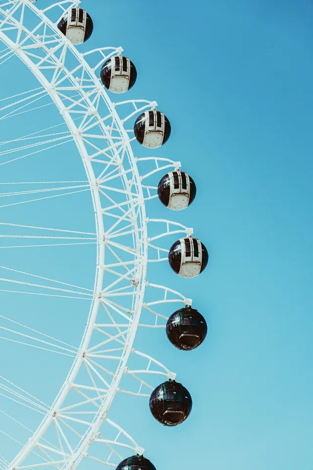 Circular Graphic with Floating Spheres, minimal, geometric, high-contrast