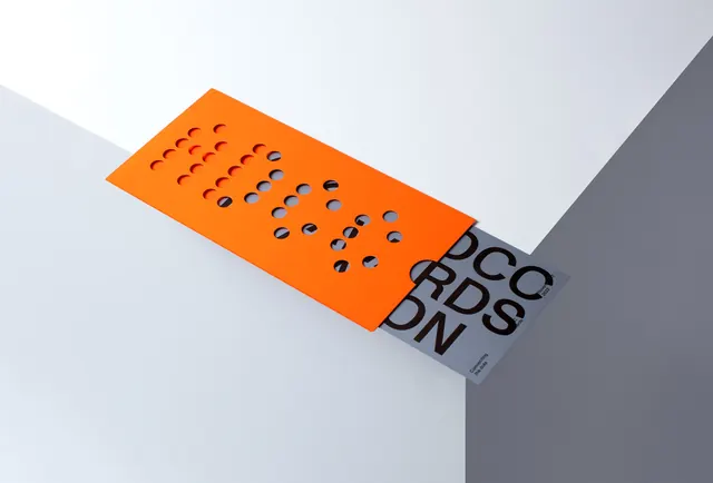 Geometric Typography Mockup, minimal, swiss, high-contrast