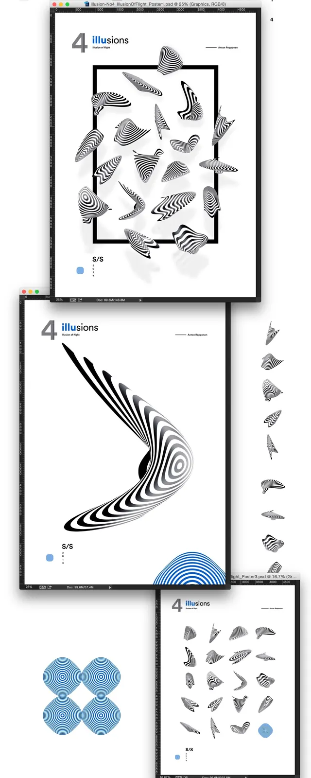 Illusion No. 4 Design Reference, minimal, swiss, monochrome